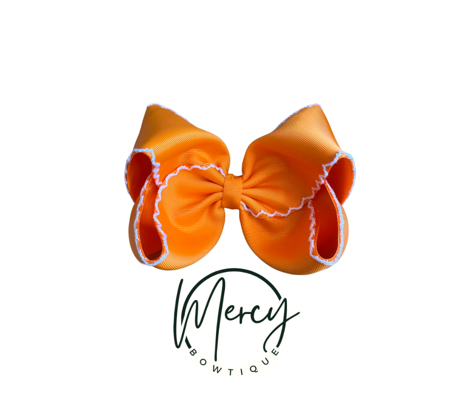 6" ORANGE MOON STITCH BOWTIQUE🧡