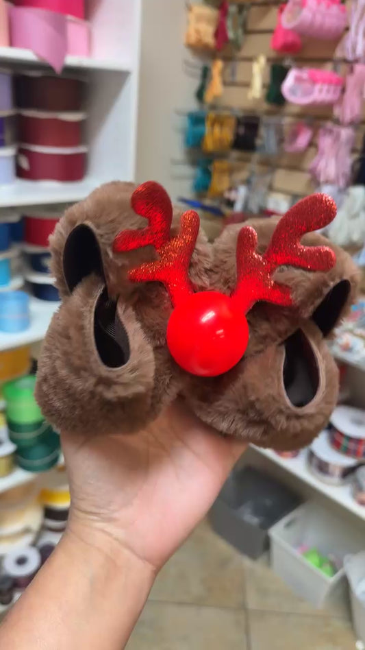 Reindeer bowtique with nose light